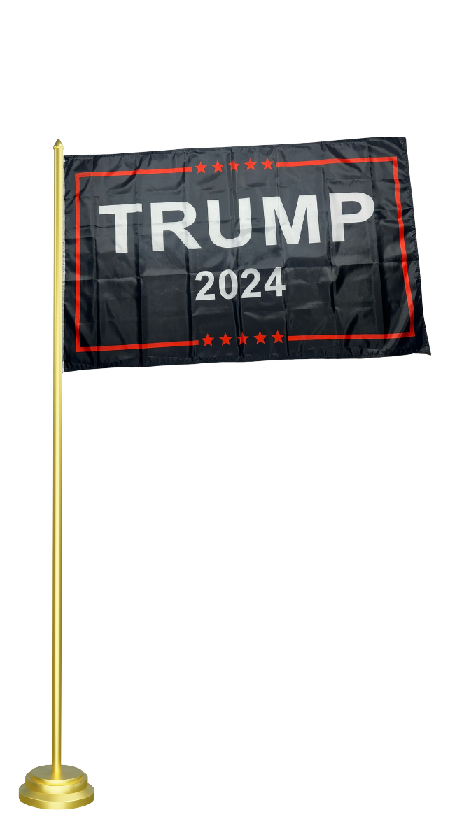 Trump 2024 Red Border Flag