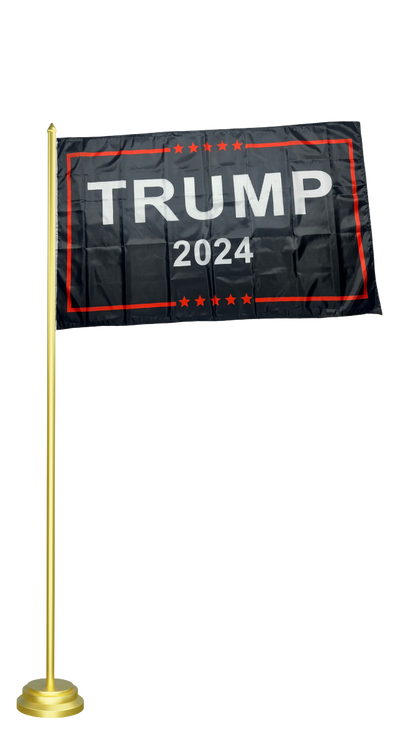 Trump 2024 Red Border Flag