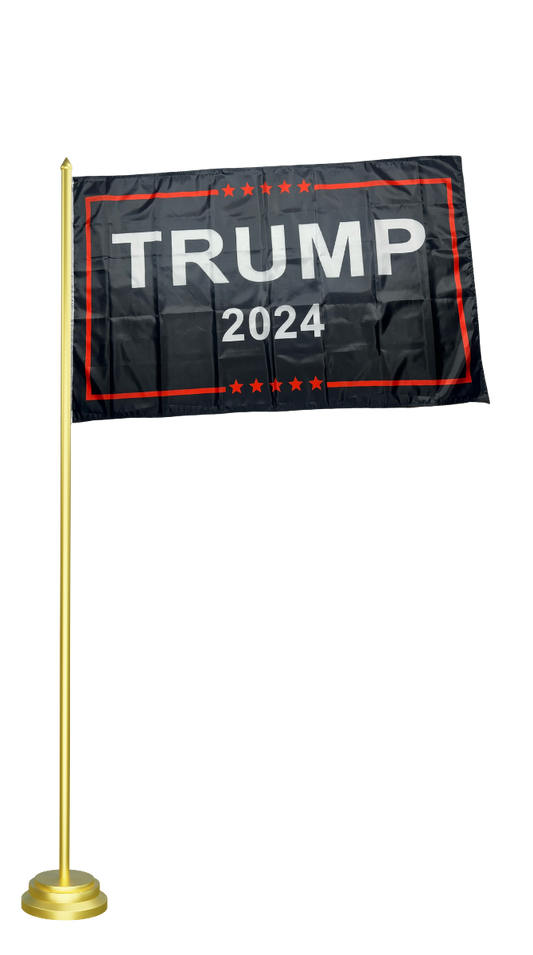 Trump 2024 Red Border Flag